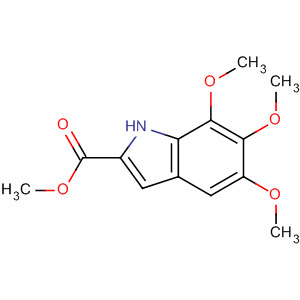 Structure of 1H-Indole-2-carboxylic acid, 5,6,7-trimethoxy-, methyl ester