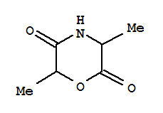 Structure of 2,5-MORPHOLINEDIONE,3,6-DIMETHYL-