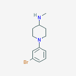 1-(3-溴苯基)-N-甲基哌啶-4-胺结构式