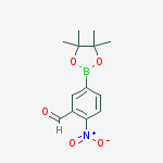 3-ForMyl-4-nitrophenyl boronicacid pinacol ester结构式