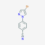 Structure of 4-(4-bromo-1H-pyrazol-1-yl)benzonitrile