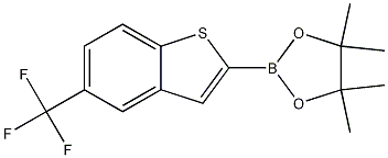 Structure of 4,4,5,5-tetramethyl-2-(5-(trifluoromethyl)benzo[b]thiophen-2-yl)-1,3,2-dioxaborolane