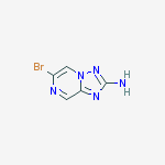 6-bromo-[1,2,4]triazolo[1,5-a]pyrazin-2-amine结构式