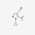 Structure of 5-amino-1-cyclopropyl-1H-Pyrazole-4-carbonitrile