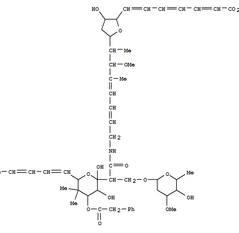 Structure of phenelfamycin B