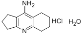 Structure of 2,3,5,6,7,8-Hexahydro-1H-cyclopenta[b]quinolin-9-amine hydrochloride hydrate (1:1:1)