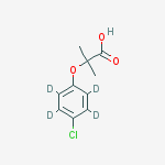 Structure of 2-(4-chloro-2,3,5,6-tetradeuteriophenoxy)-2-methylpropanoic acid
