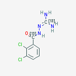 Structure of 2,3-DICHLOROBENZAMIDYL GUANIDINE-13C2