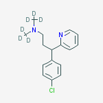 1-(p-Chlorophenyl)-1-(2-pyridil)-3-dimethylaminopropane-d6结构式