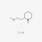 Structure of 2-(2-methoxyethyl)piperidine;hydrochloride