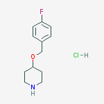 Structure of 4-[(4-Fluorobenzyl)oxy]piperidine hydrochloride