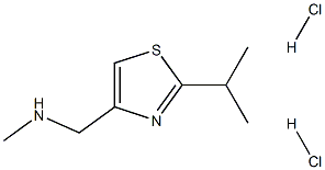 2-异丙基-4-(((N-甲基)-胺基)-甲基)噻唑二盐酸盐结构式