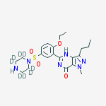 Structure of 5-[2-ethoxy-5-(2,2,3,3,5,5,6,6-octadeuteriopiperazin-1-yl)sulfonylphenyl]-1-methyl-3-propyl-4h-pyrazolo[4,3-d]pyrimidin-7-one
