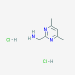 Structure of (4,6-dimethylpyrimidin-2-yl)methanamine;dihydrochloride