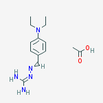Structure of N-(4-DIETHYLAMINOBENZYLIDENEAMINO)GUANIDINE ACETIC ACID SALT