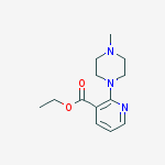Ethyl 2-(4-methylpiperazin-1-yl)pyridine-3-carboxylate结构式