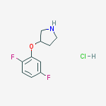 Structure of 3-(2,5-difluorophenoxy)pyrrolidine;hydrochloride