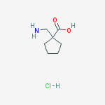 Structure of 1-AMINOMETHYL-CYCLOPENTANECARBOXYLIC ACID HYDROCHLORIDE, >98%