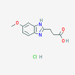 3-(6-methoxy-1h-benzimidazol-2-yl)propanoic Acid;hydrochloride结构式