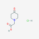 Structure of 2-(4-Oxopiperidin-1-yl)acetic acid hydrochloride