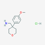 Structure of [4-(4-methoxyphenyl)oxan-4-yl]methanamine;hydrochloride