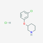 3-(3-Chlorophenoxy)piperidine hydrochloride结构式