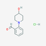 Structure of 2-(4-HYDROXYPIPERIDIN-1-YL)BENZALDEHYDE HYDROCHLORIDE