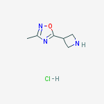 Structure of 5-(azetidin-3-yl)-3-methyl-1,2,4-oxadiazole;hydrochloride