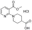 2-(4-羧基-1-哌啶基)-3-吡啶羧酸 3-甲酯盐酸盐结构式