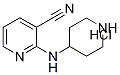Structure of 2-(Piperidin-4-ylaMino)-nicotinonitrile hydrochloride, 98+% C11H15ClN4, MW: 238.72