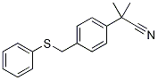 2-Methyl-2-(4-(phenylthioMethyl)phenyl)propanenitrile结构式