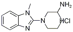 Structure of 1-(1-Methyl-1H-benzoiMidazol-2-yl)-piperidin-3-ylaMine hydrochloride, 98+% C13H19ClN4, MW: 266.78