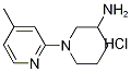 Structure of 4'-Methyl-3,4,5,6-tetrahydro-2H-[1,2']bipyridinyl-3-ylaMine hydrochloride, 98+% C11H18ClN3, MW: 227.73
