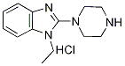 Structure of 1-Ethyl-2-piperazin-1-yl-1H-benzoiMidazole hydrochloride, 98+% C13H19ClN4, MW: 266.78