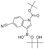 Structure of tert-Butyl 5-cyano-3-(4,4,5,5-tetramethyl-1,3,2-dioxaborolan-2-yl)-1H-indole-1-carboxylate