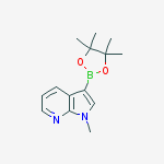 Structure of 1-methyl-3-(4,4,5,5-tetramethyl-1,3,2-dioxaborolan-2-yl)pyrrolo[2,3-b]pyridine