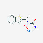 Structure of ZILEUTON (SODIUM), 98%