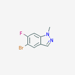 Structure of 5-bromo-6-fluoro-1-methyl-1H-indazole