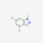 Structure of 4,6-difluoro-1-methyl-1H-indazole