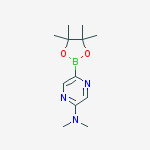 N,n-dimethyl-5-(4,4,5,5-tetramethyl-1,3,2-dioxaborolan-2-yl)pyrazin-2-amine结构式