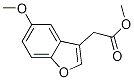 Structure of 3-Benzofuranacetic acid, 5-Methoxy-, Methyl ester