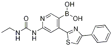 Structure of 6-(3-ethylureido)-4-(4-phenylthiazol-2-yl)pyridin-3-ylboronic acid