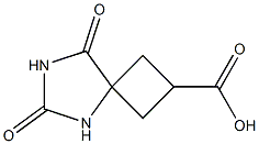 6,8-dioxo-5,7-Diazaspiro[3.4]octane-2-carboxylic acid结构式