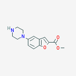Structure of Methyl 5-(piperazin-1-yl)benzofuran-2-carboxylate