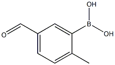 Chemical structure of (5-Formyl-2-methylphenyl)boronic acid