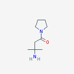 3-amino-3-methyl-1-(1-pyrrolidinyl)-1-Butanone结构式