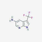 1H-Pyrrolo[2,3-b]pyridin-5-amine, 3-(trifluoromethyl)-结构式