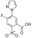 2-硝基-4-氟-5-(1-吡唑基)苯甲酸结构式