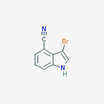 Structure of 3-Bromo-4-cyanoindole