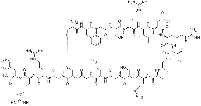 Structure of ATRIAL NATRIURETIC PEPTIDE (4-24), FROG